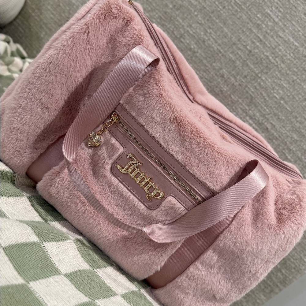 Juicy Couture Pink Plush Travel Bag